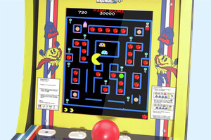Screen on Super Pac-Man.