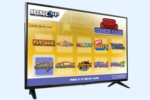 The Arcade1UP Pacman Couchcade Games.