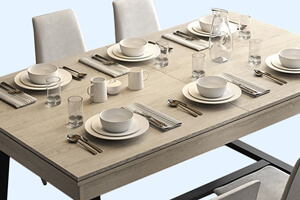 The Rene Pierre Brio Dining table conversion.