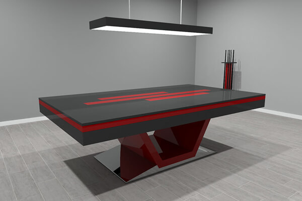 The Vermont Pool Table corner with dining top.