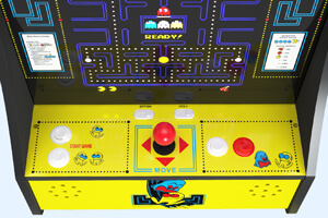 Arcade1up Pac-Man Partycade controls.