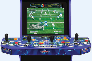 Controls on the NFL Blitz arcade.