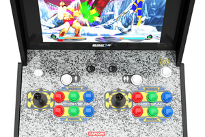 The Arcade1up Marvel vs Capcom II controls.