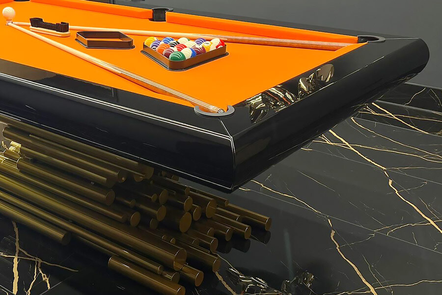 The Caliope Pool dining table corner.