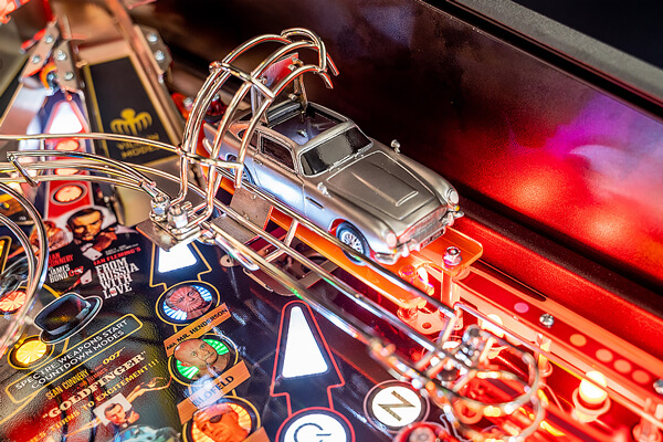 The pinball James bond features.