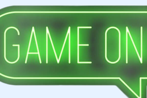 The Game On Neon sign.