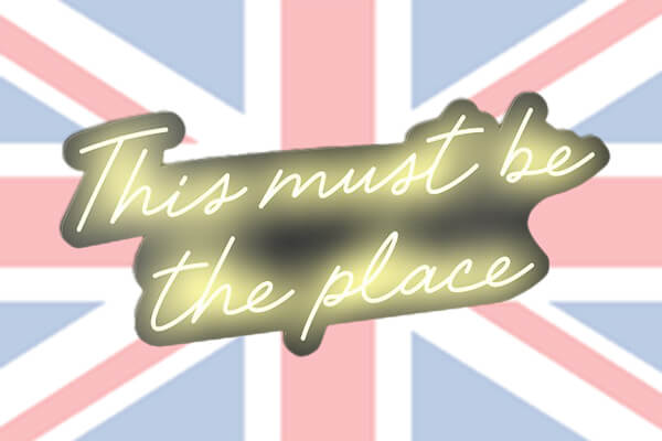 The this must be the place Neon sign.