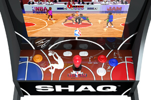 Arcade1up NBA Jam Partycade controls.