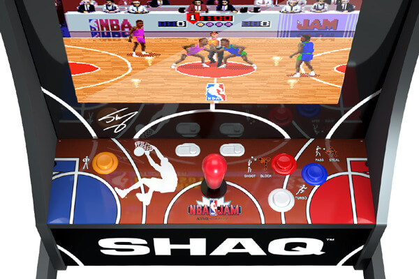 Arcade1up NBA Jam Partycade controls.