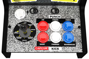 Controls of the street fighter II countercade.