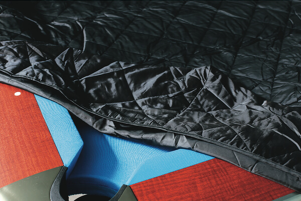 The Tekno cover fitted to a pool table.