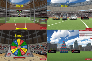 Games mode on the Sports Simulator.