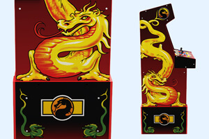 Arcade1up Mortal Kombat arcade cabinet artwork.