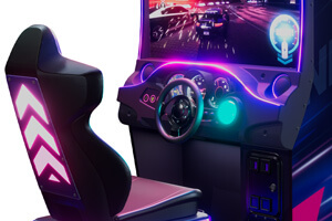 The NFS Heat Takedown Arcade controls.