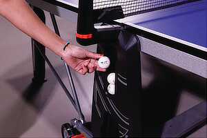 Built-in ball storage on the Sport 500 Indoor.