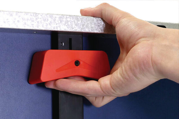 The Sport 300 Indoor's folding lock handle.