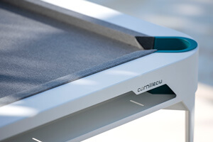 The Cornilleau Hyphen Outdoor pool table corner.