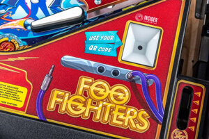 Foo Fighters Pinball insider connected system.