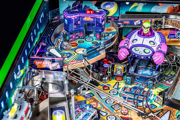 A close up shot of the playfield.