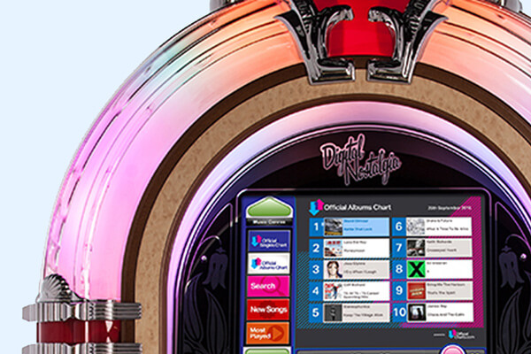 The SL15 slimline digital Jukebox light and bubbles.