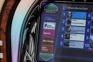 The Melody digital Jukebox screen.