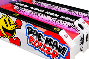 Pac-man Roller Skee-ball arcade machine bottom.