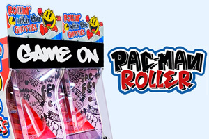 Pac-man Roller Skee-ball arcade machine top.
