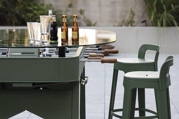The RS2 Dining Football Table close up.
