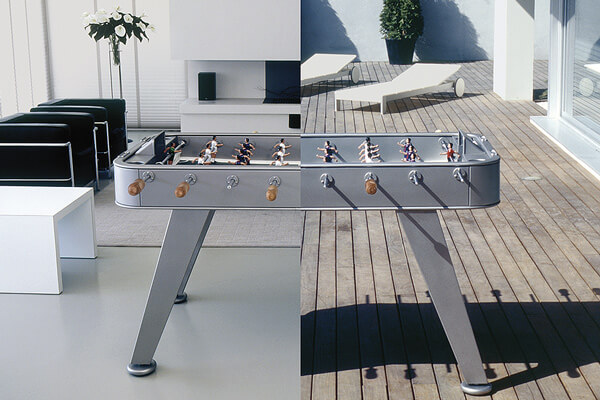 The RS2 Football Table in inox.