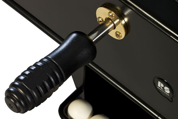 The RS2 Gold Football Table handles.