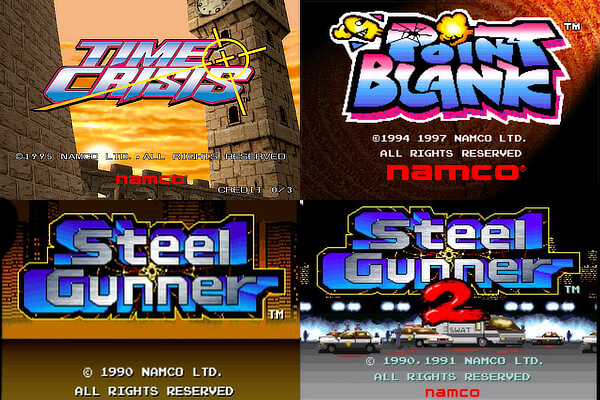 Time Crisis game selection.
