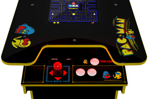 The Arcade1Up Pac-Man 40th Anniversary Arcade Controls.