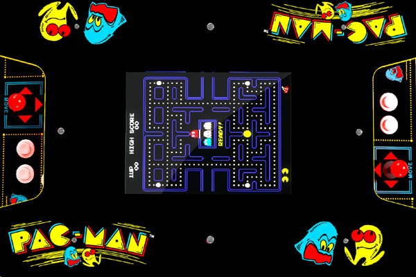 The Arcade1Up Pac-Man 40th Anniversary Arcade Screen.