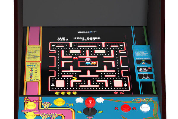 The Arcade1Up Ms Pac-Man and Galaga 1981 Arcade Controls Screen.