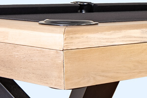 The Lincoln Slate Bed pool table corner.