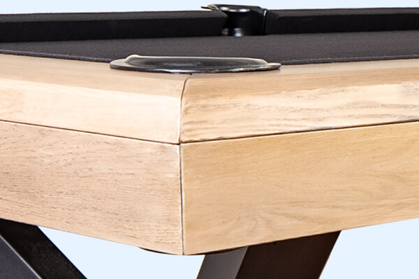 The Lincoln Slate Bed pool table corner.