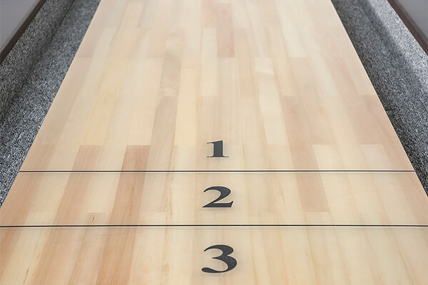 The Hamilton 12ft Shuffleboard Table Surface.