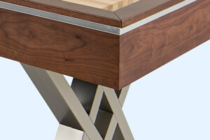 The Pierce 12ft Shuffleboard Table Corner.