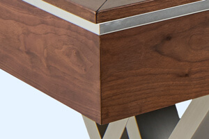 The Pierce Slate Bed pool table corner.