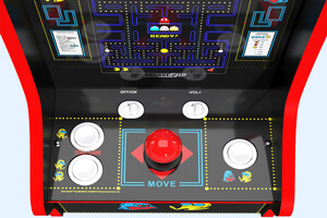 The Arcade1up Pac-Man Countercade controls.