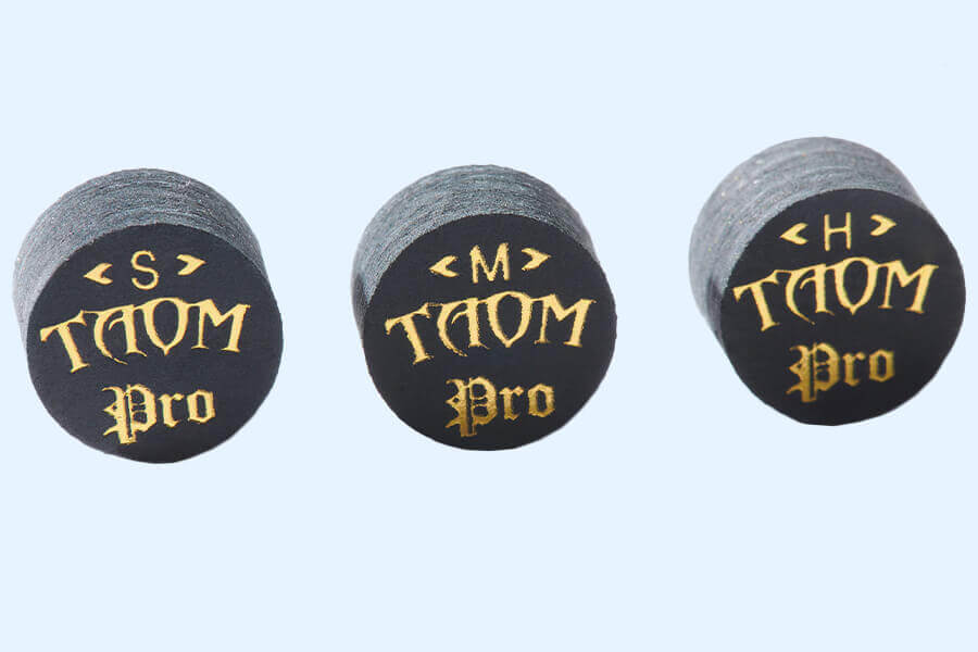 The Taom Pro Snooker tips hardness.