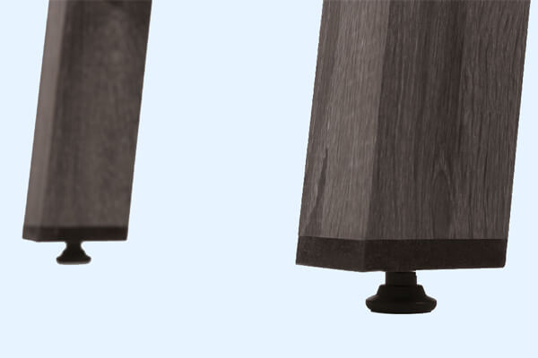 The Garlando F-2 football table feet.