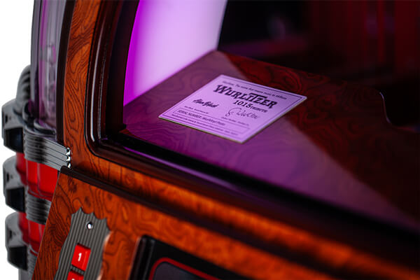 The Wurlitzer 1015 tribute jukebox serial number.