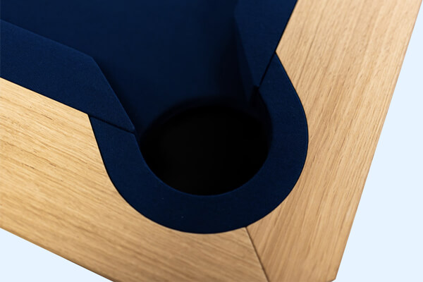 The Rene Pierre Eden pool table pocket.