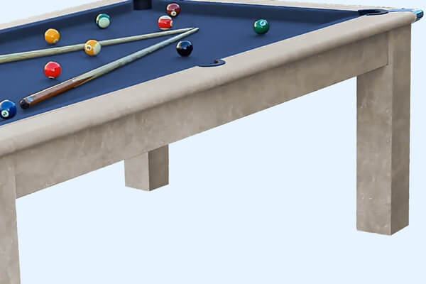 The Modern Diner slate pool table legs.