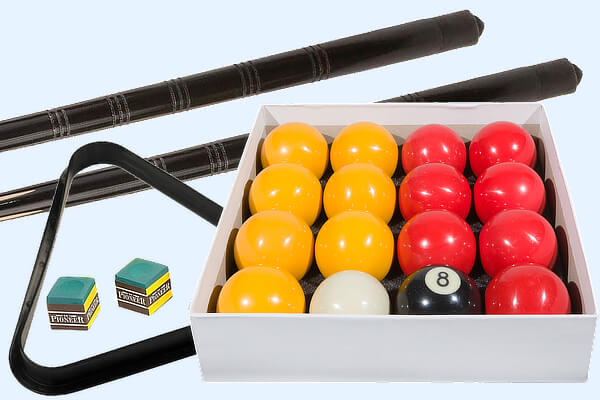 Accessories provided with the GB Pro pool table.