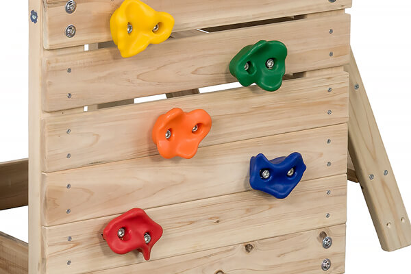 The Mari small playground climbing wall.