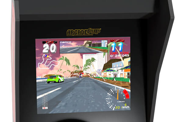 Arcade1Up Ridge Racer screen.
