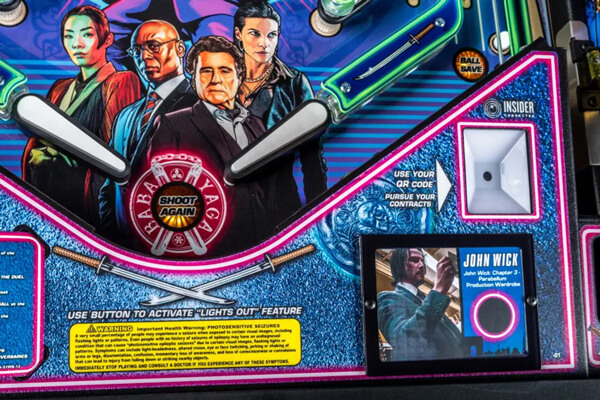The John Wick Pinball Insider Technology.