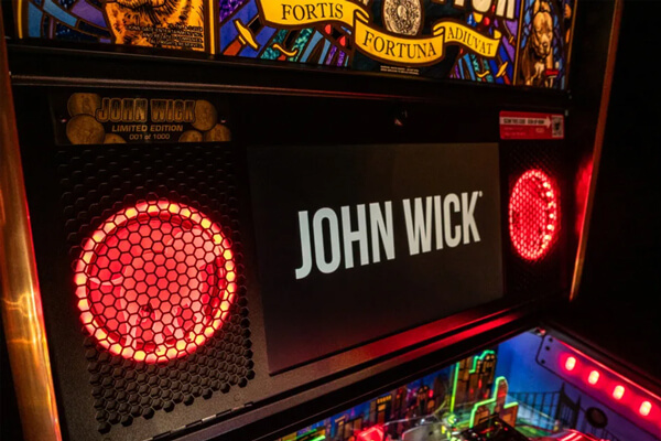 The playfield features of John Wick pro pinball screen.